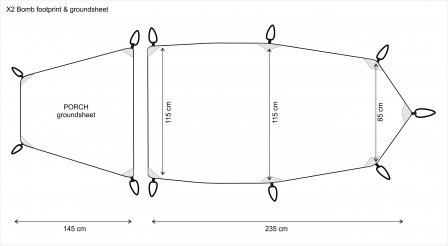 X2 Bomb Groundsheet